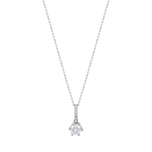 0.52 Karat Pırlantalı Tektaş Kolye