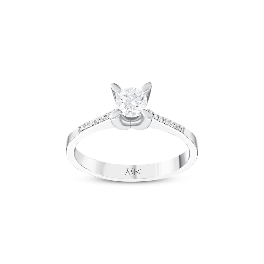 0,45 Karat Pırlantalı Tektaş Yüzük