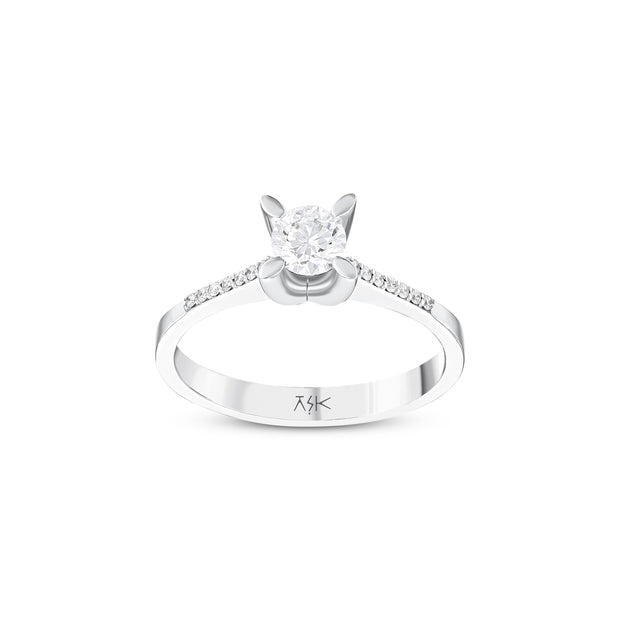 0,44 Karat Pırlantalı Tektaş Yüzük