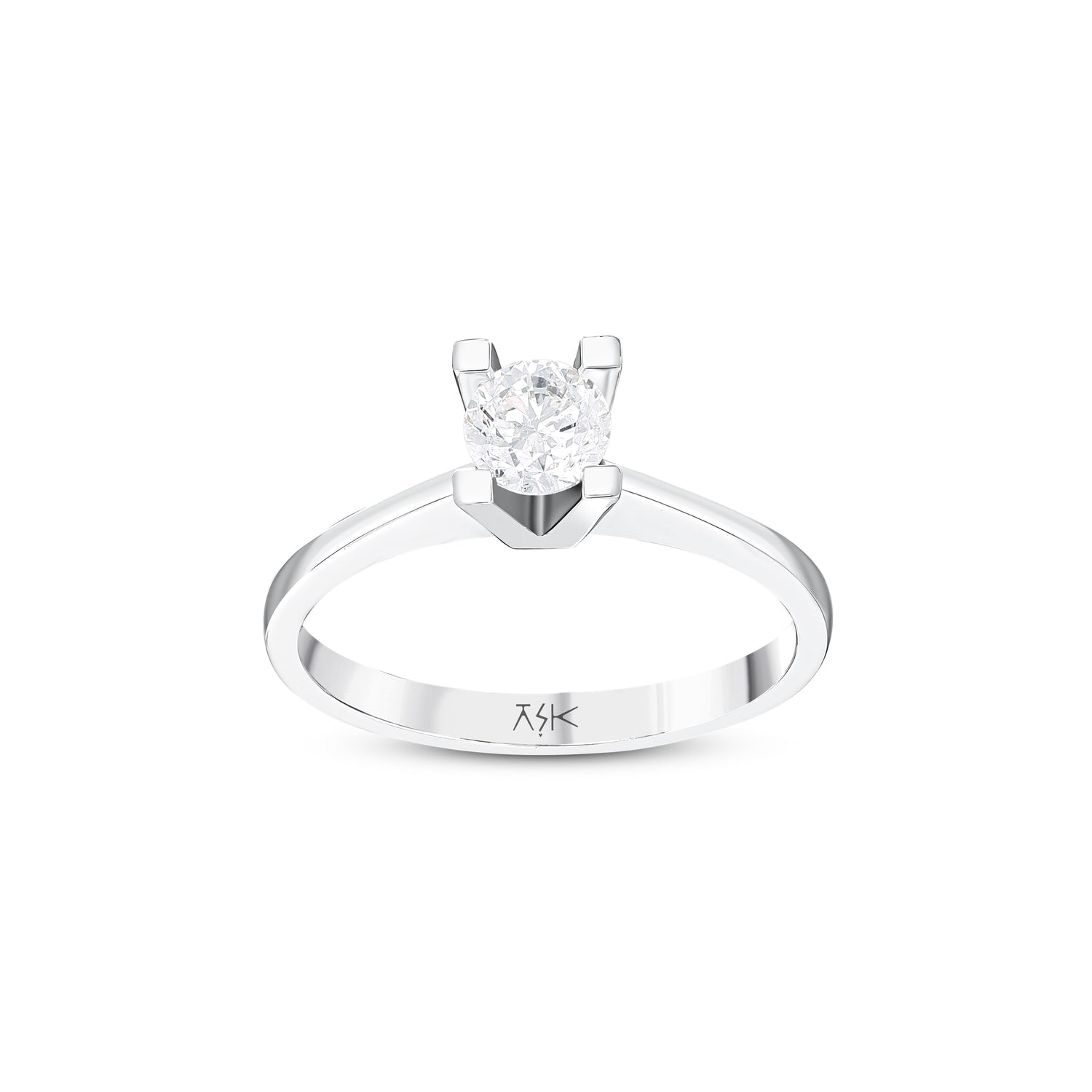 0,40 Karat Pırlantalı Tektaş Yüzük