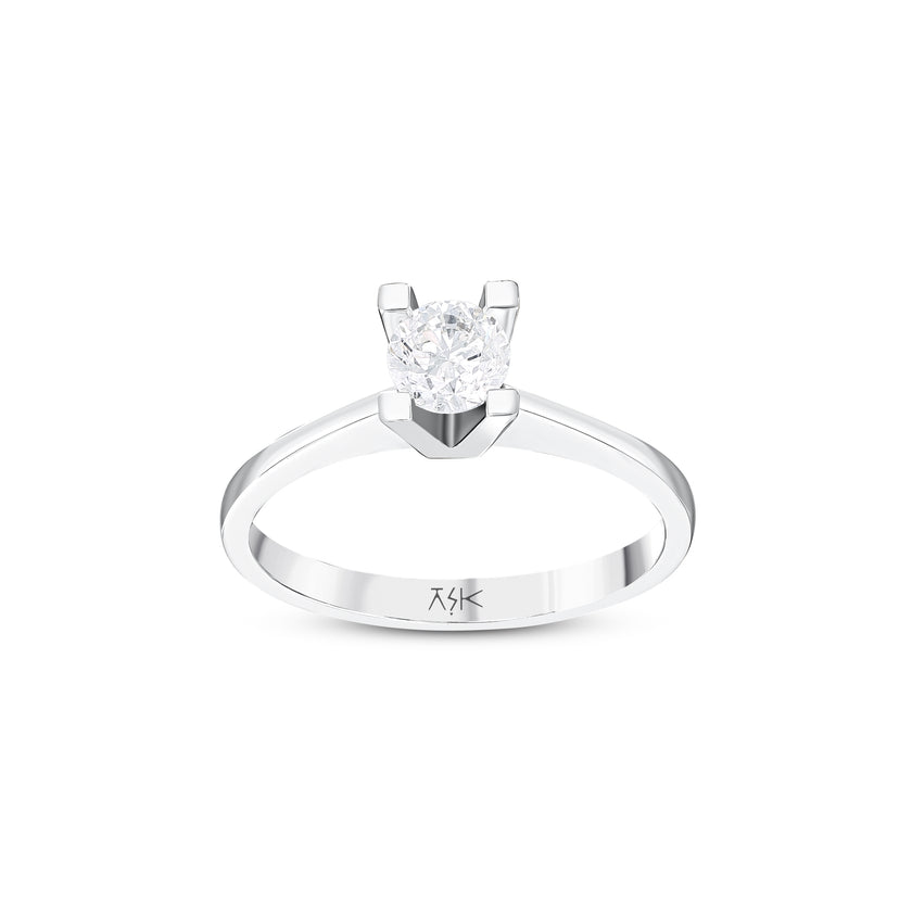 0,40 Karat Pırlantalı Tektaş Yüzük