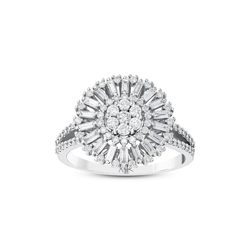 0,81 Karat Pırlantalı Baget Yüzük