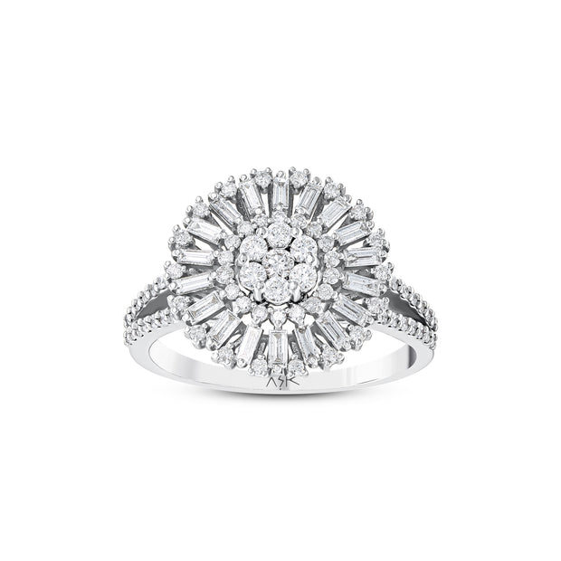 0,81 Karat Pırlantalı Baget Yüzük