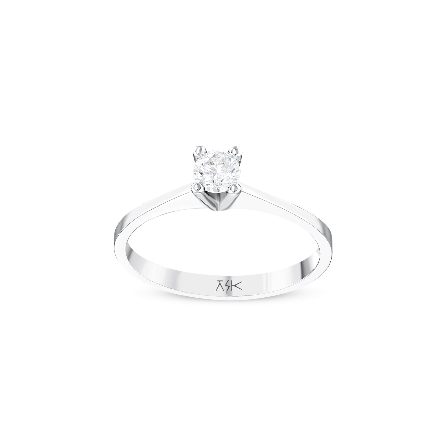 0,25 Karat Pırlantalı Tektaş Yüzük