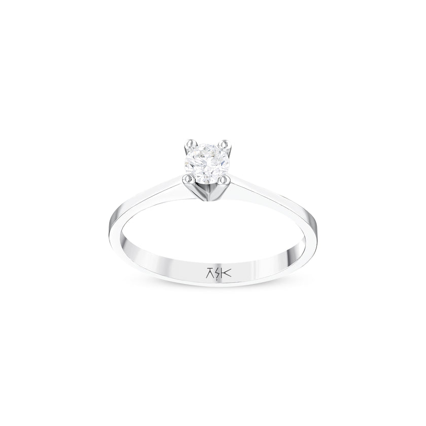 0,25 Karat Pırlantalı Tektaş Yüzük