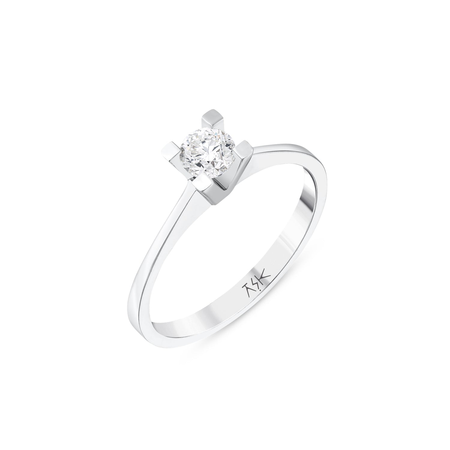 0,30 Karat Pırlantalı Tektaş Yüzük