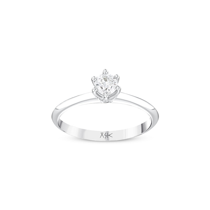 0,30 Karat Pırlantalı Tektaş Yüzük