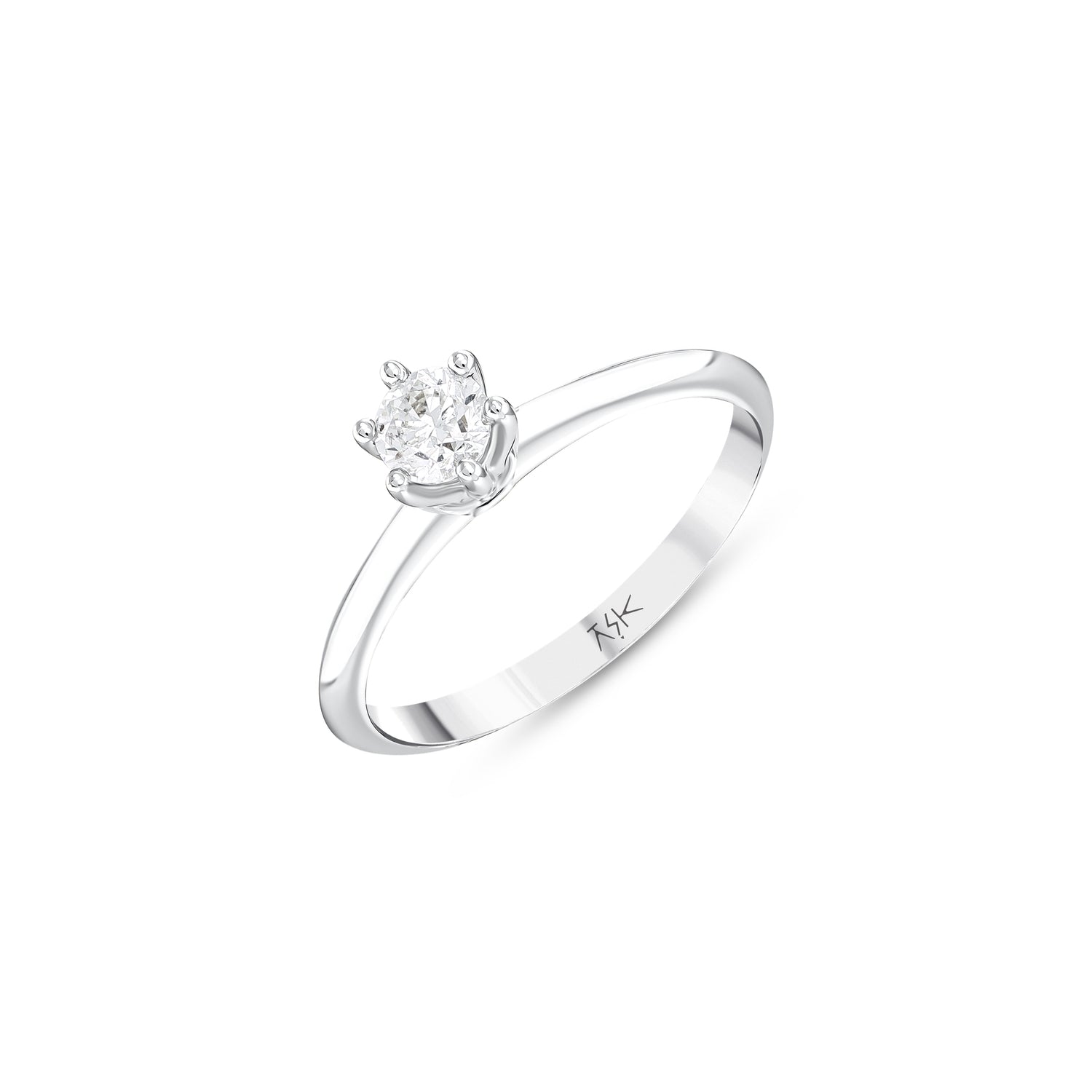 0,30 Karat Pırlantalı Tektaş Yüzük