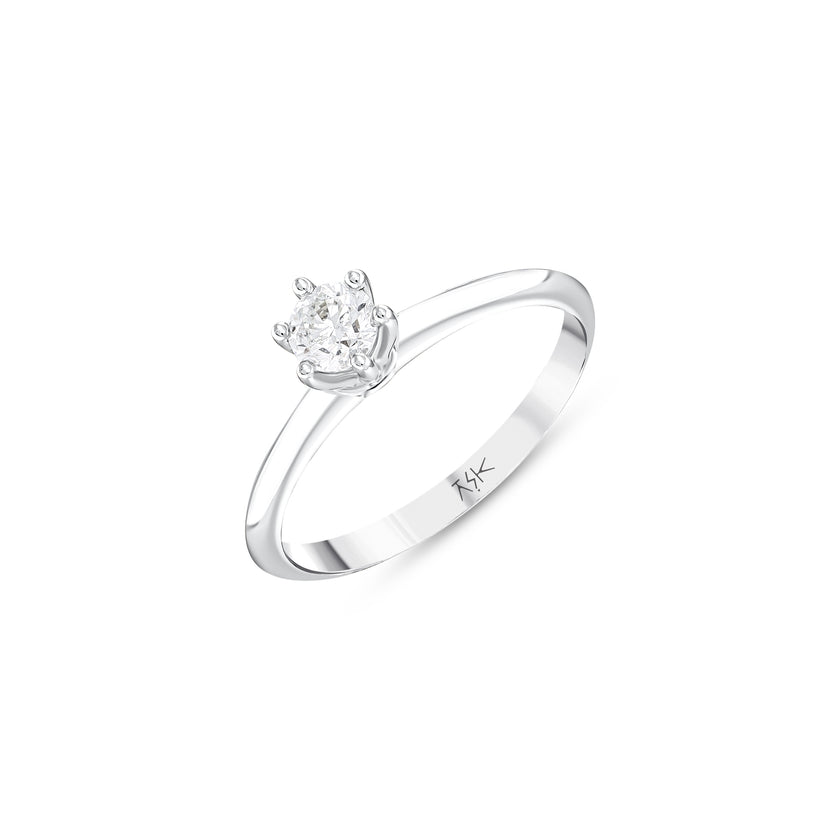 0,30 Karat Pırlantalı Tektaş Yüzük