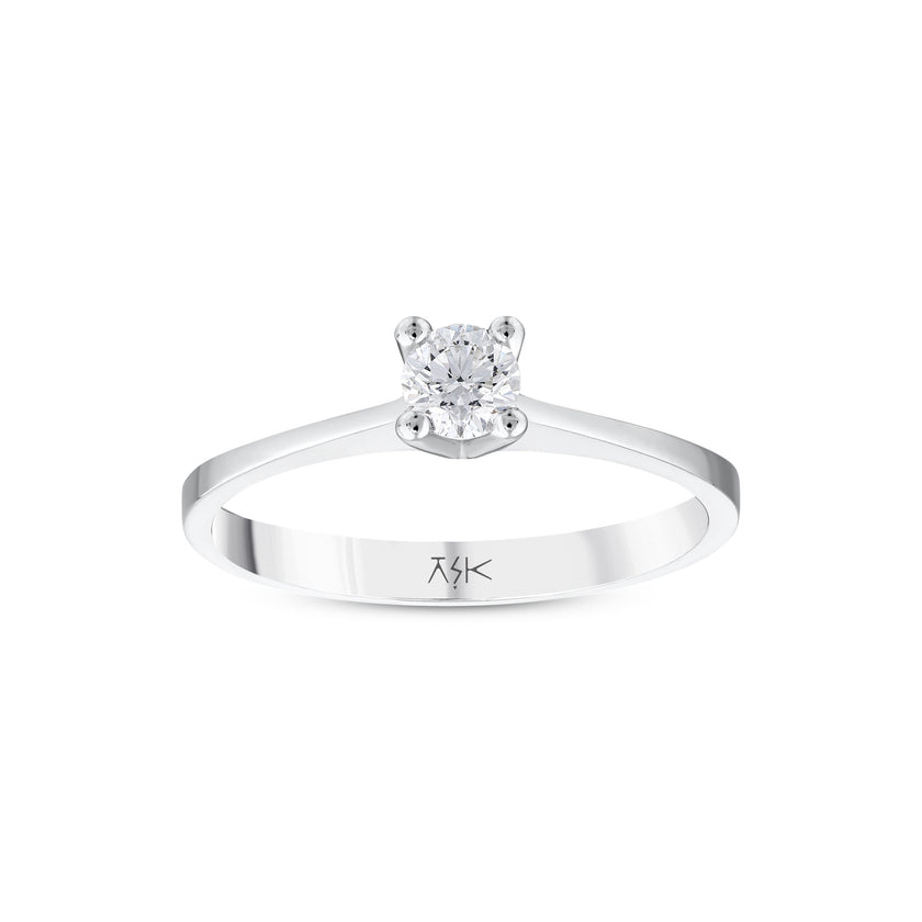 0,25 Karat Pırlantalı Tektaş Yüzük