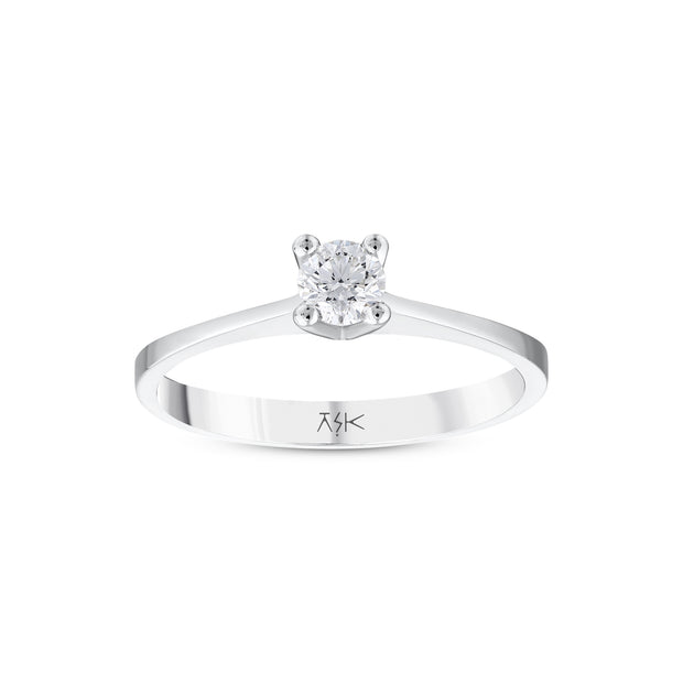 0,25 Karat Pırlantalı Tektaş Yüzük