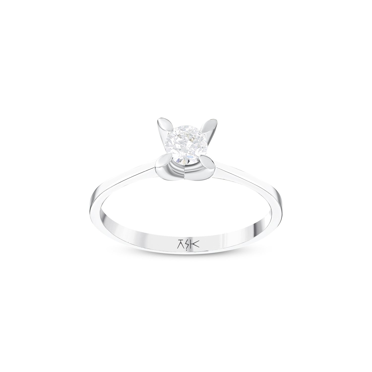 0,25 Karat Pırlantalı Tektaş Yüzük