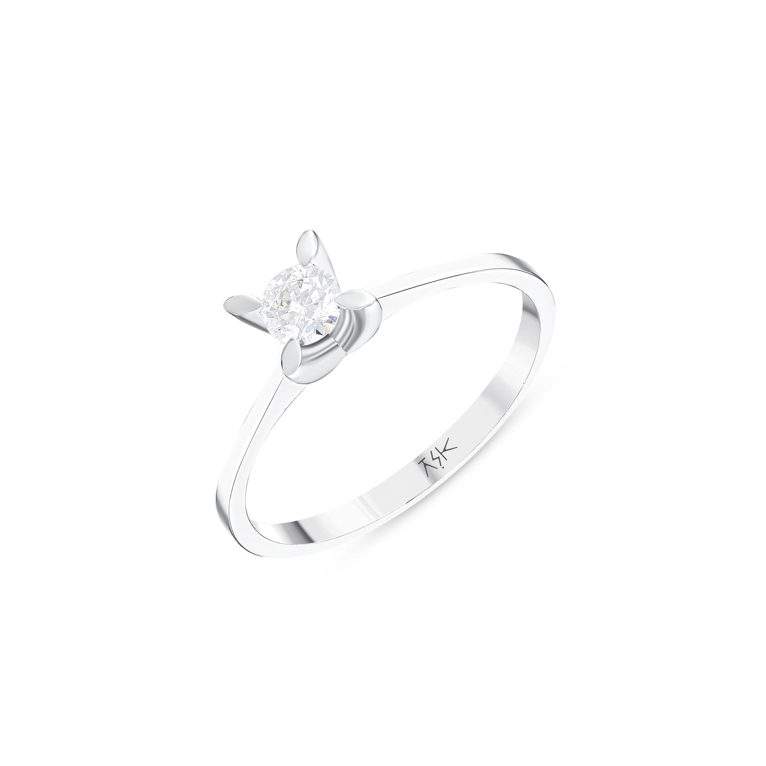 0,25 Karat Pırlantalı Tektaş Yüzük