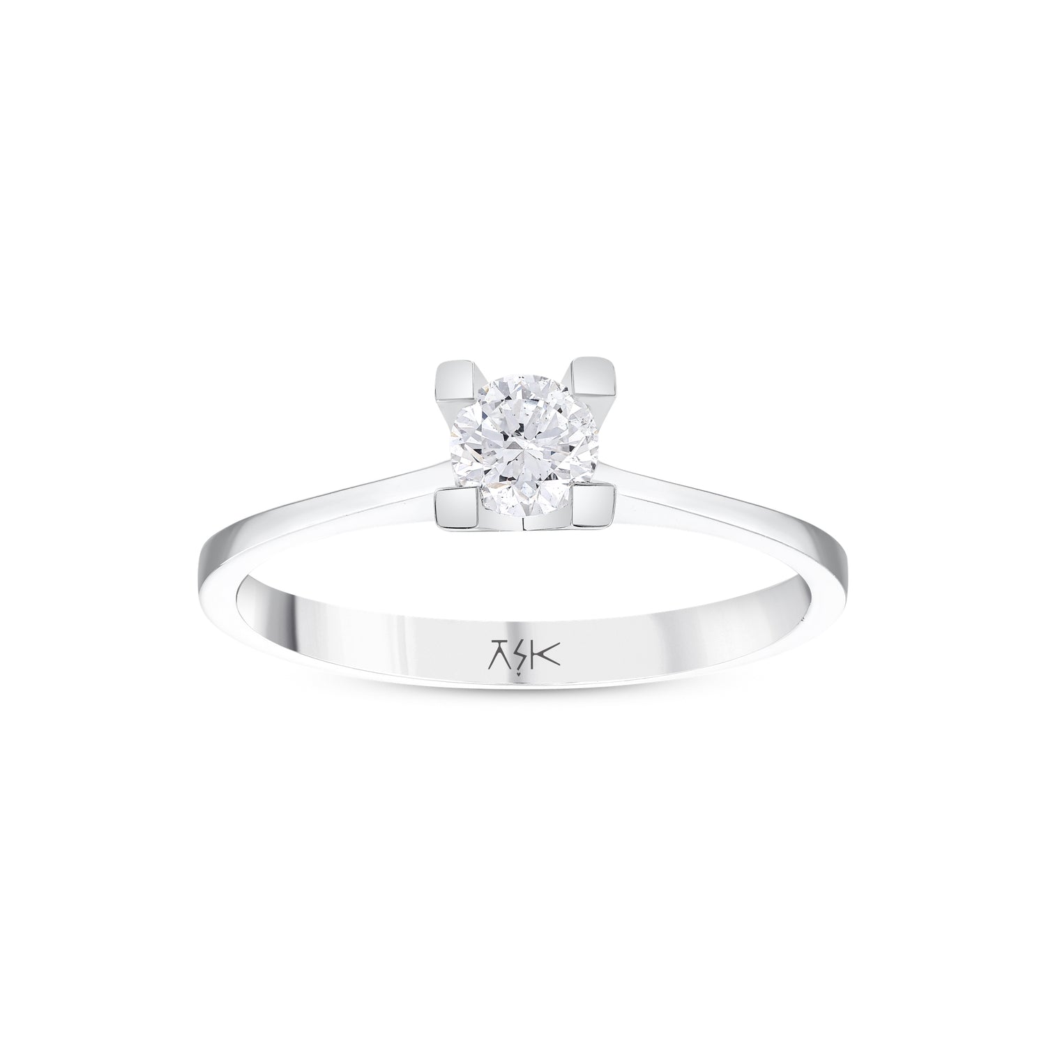 0,30 Karat Pırlantalı Tektaş Yüzük