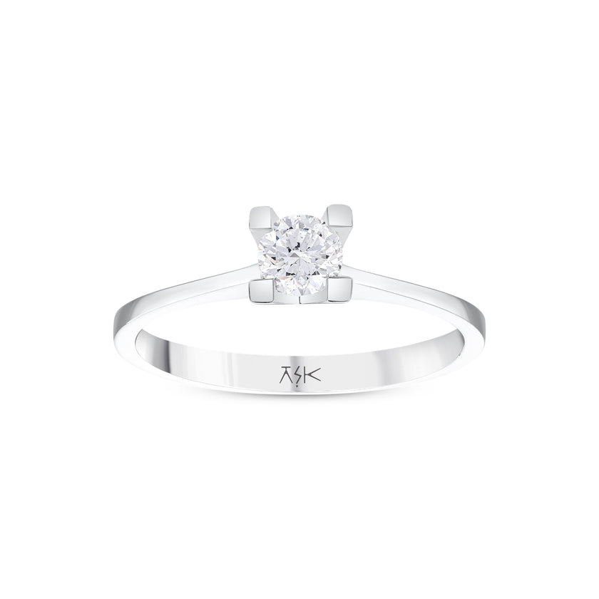 0,30 Karat Pırlantalı Tektaş Yüzük