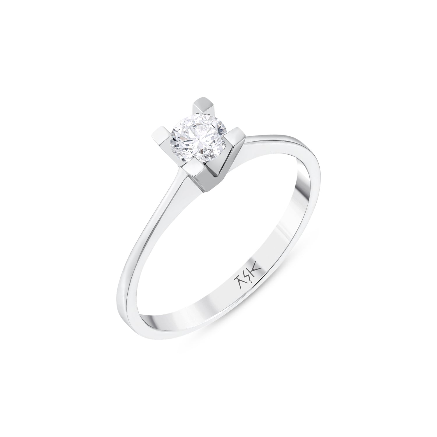 0,30 Karat Pırlantalı Tektaş Yüzük