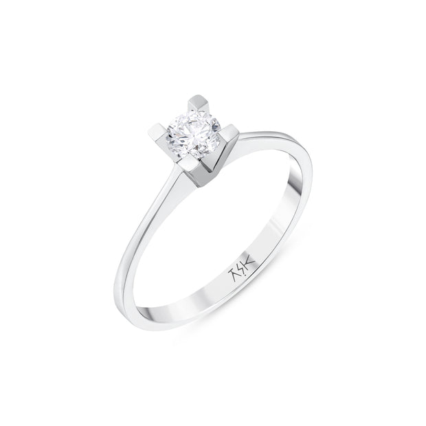 0,30 Karat Pırlantalı Tektaş Yüzük