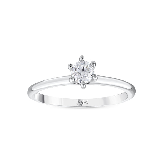 0,32 Karat Pırlantalı  Tektaş Yüzük