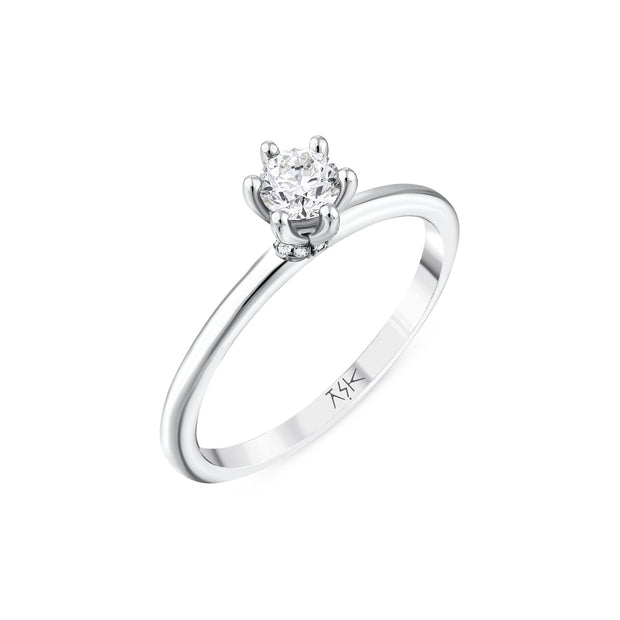 0,32 Karat Pırlantalı  Tektaş Yüzük