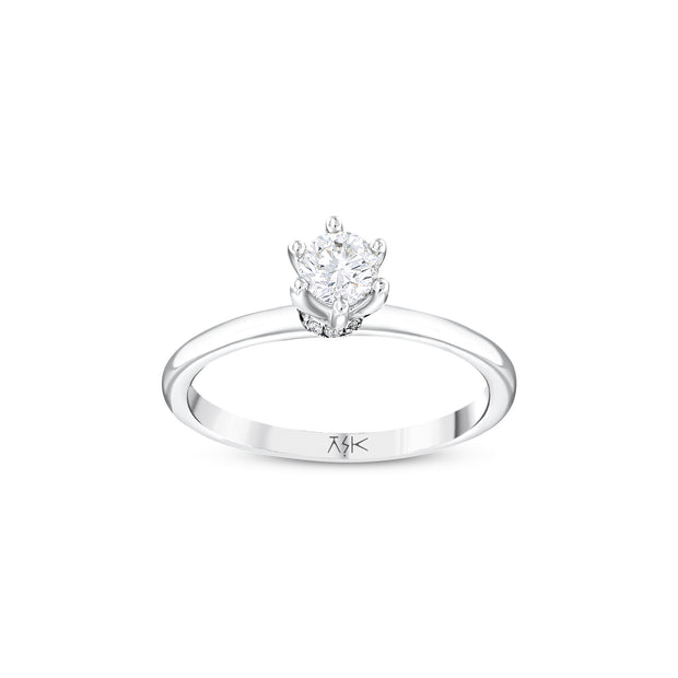 0,32 Karat Pırlantalı Tektaş Yüzük