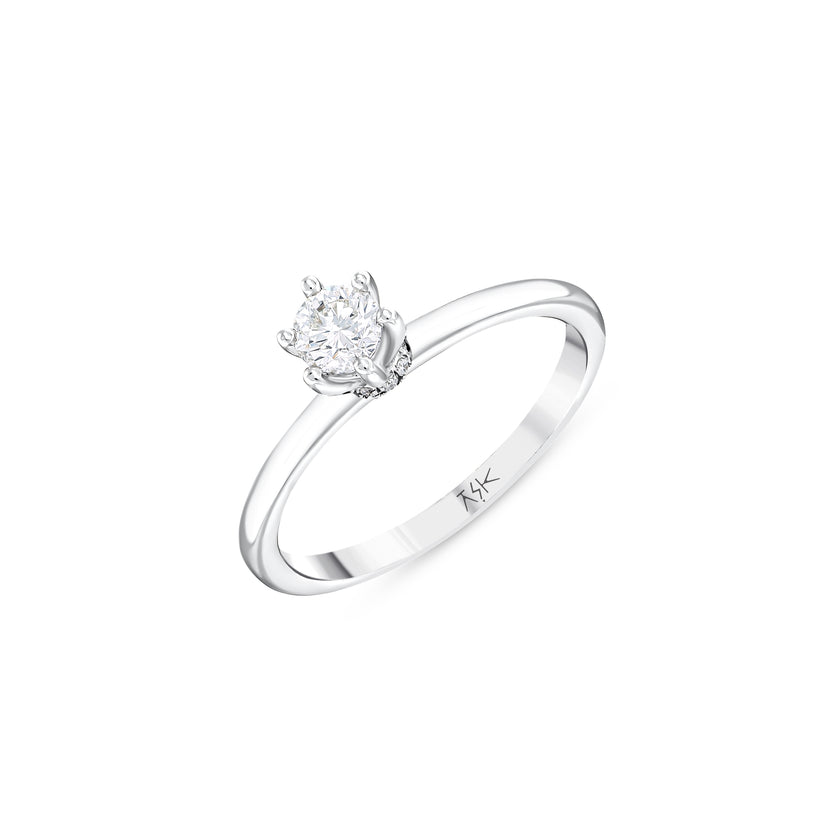 0,32 Karat Pırlantalı Tektaş Yüzük