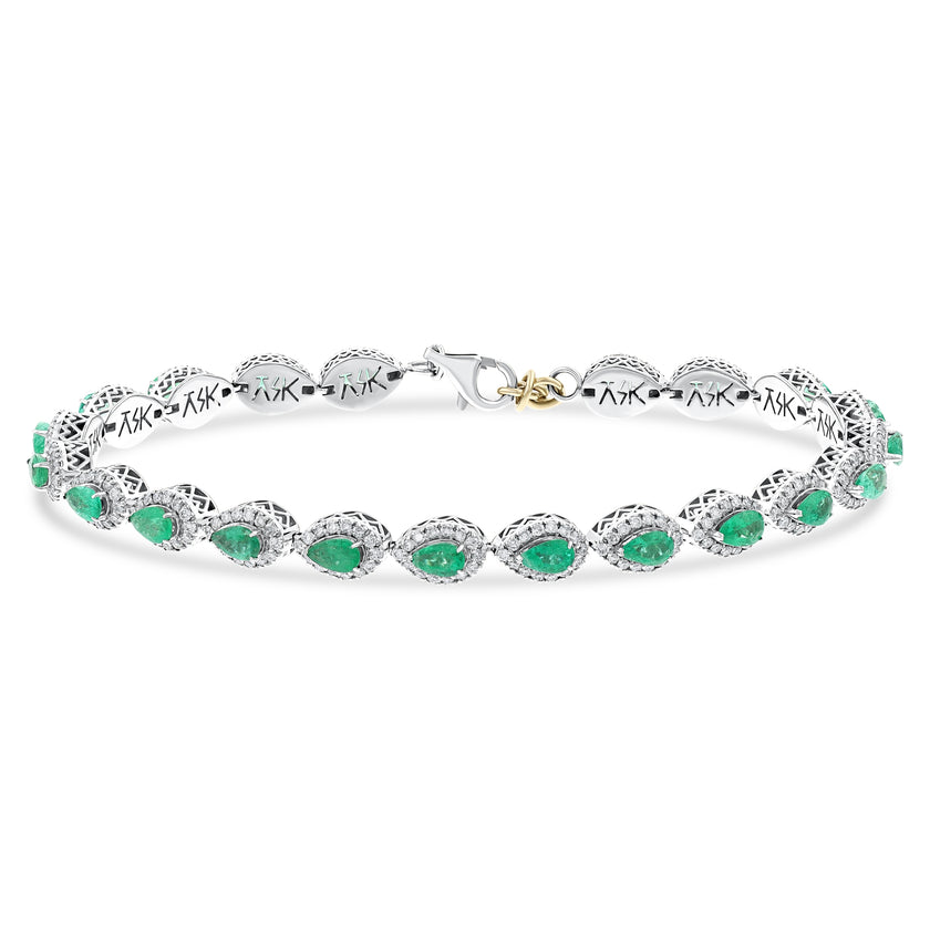 8,06 Karat Pırlanta Zümrüt Bileklik