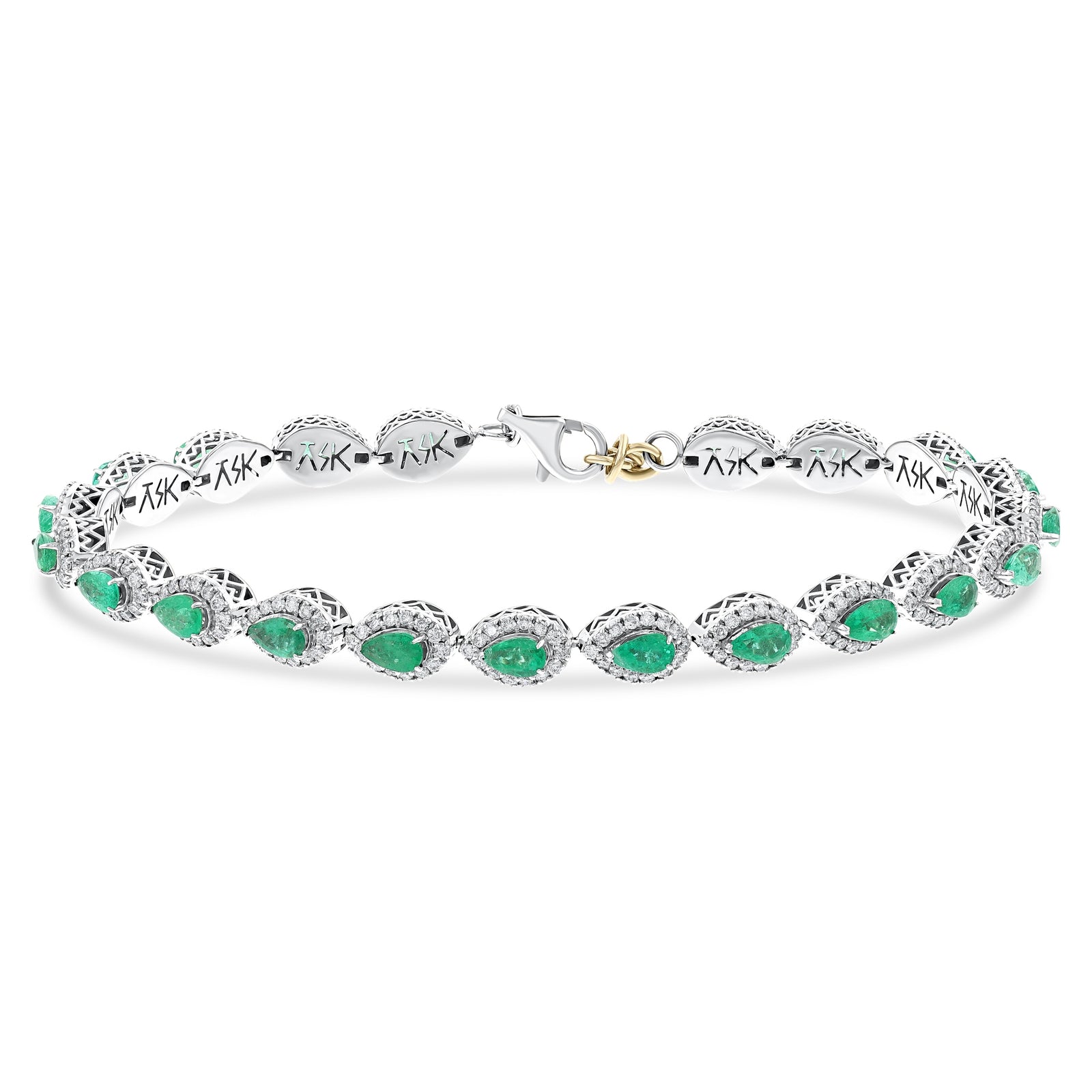 8,06 Karat Pırlanta Zümrüt Bileklik