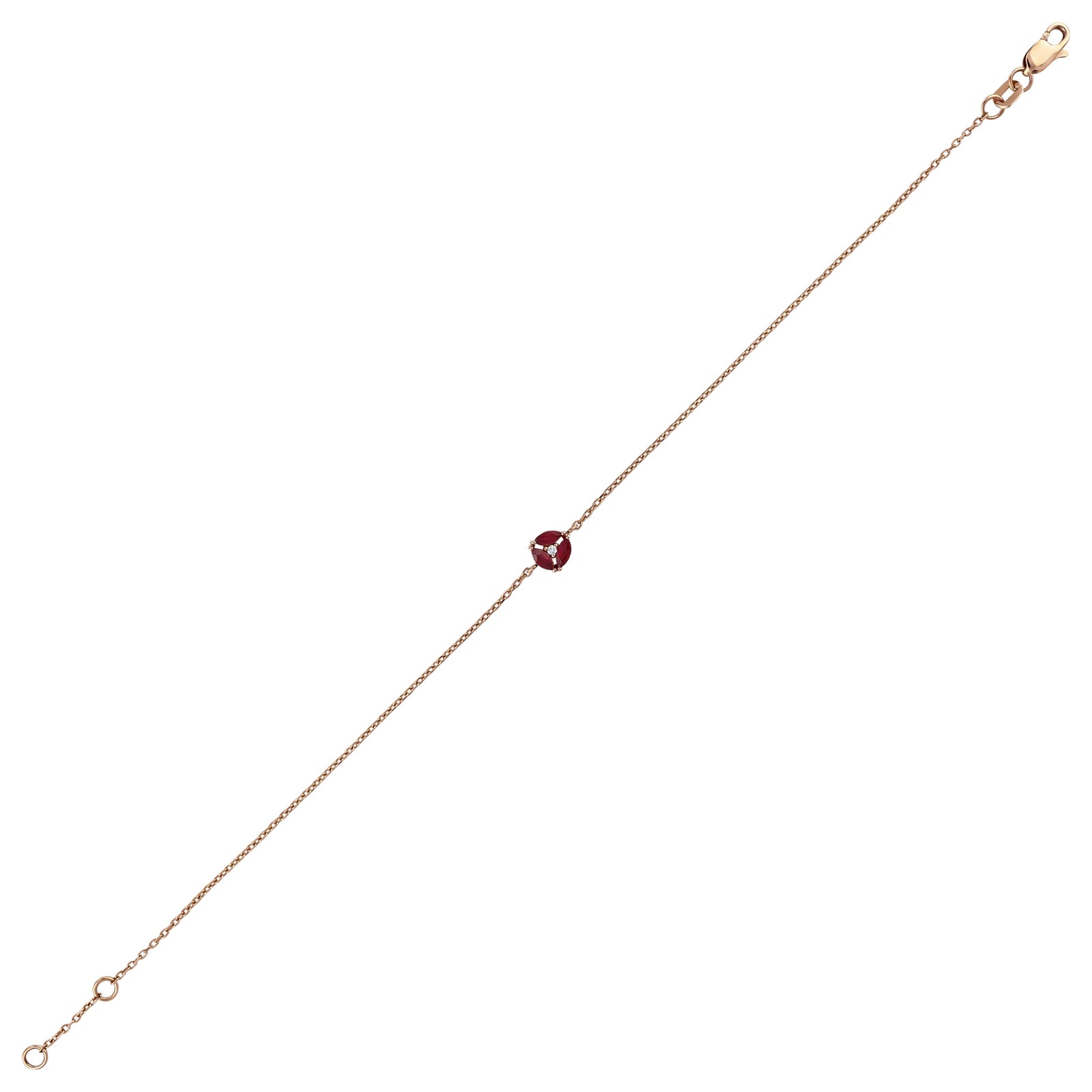 0,22 Karat Pırlanta Yakut Bileklik