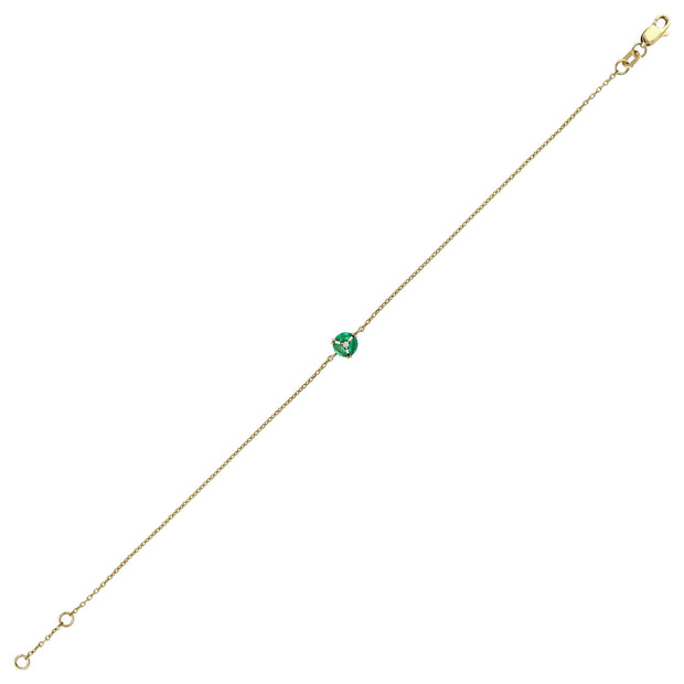0,20 Karat Pırlanta Zümrüt Bileklik