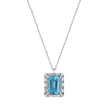 3,10 Karat Pırlanta Mavi Topaz Kolye