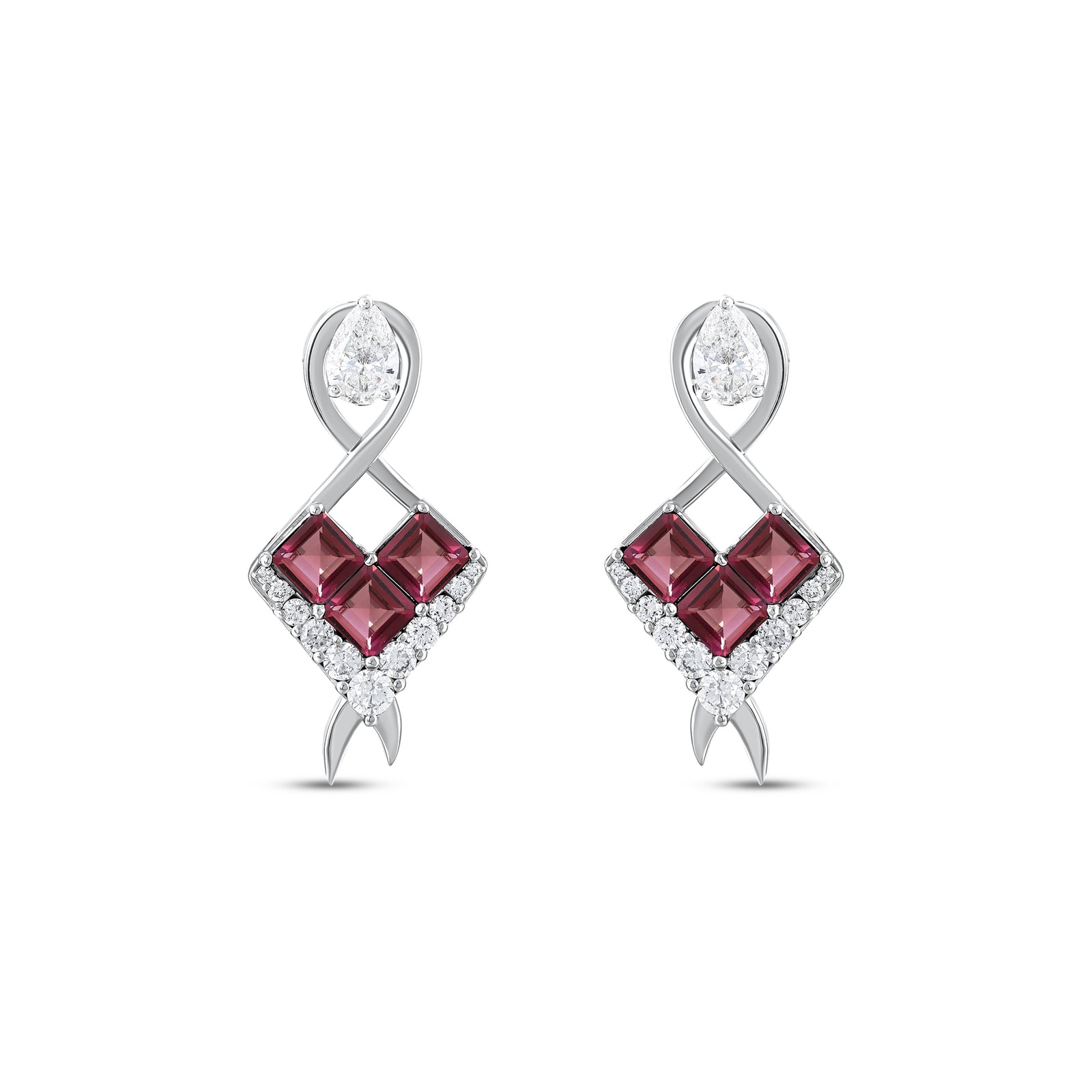 2,58 Karat Pırlanta Turmalin Küpe