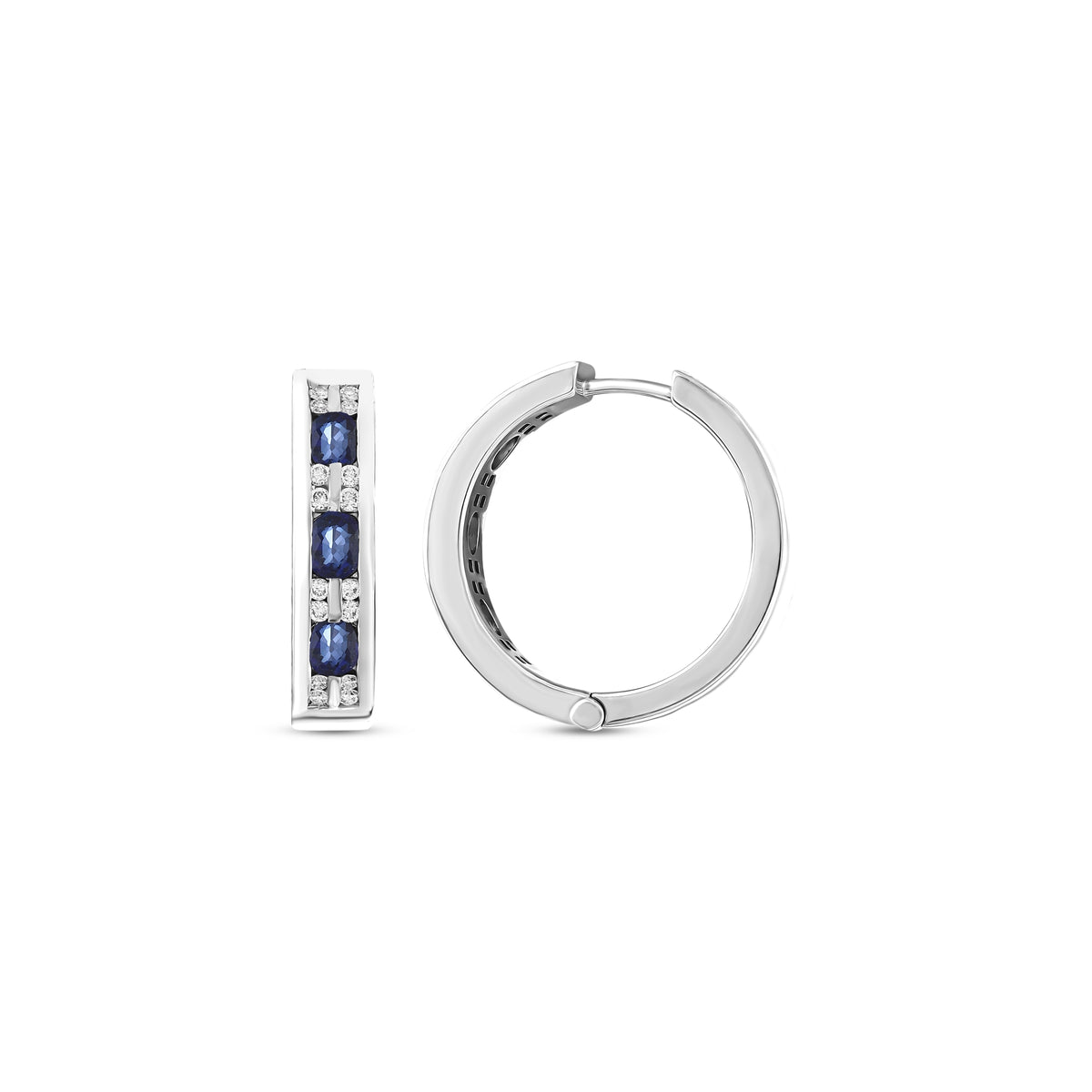 1,56 Karat Pırlanta Safir Küpe