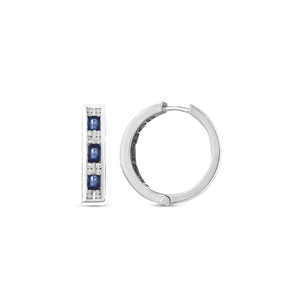 1,56 Karat Pırlanta Safir Küpe