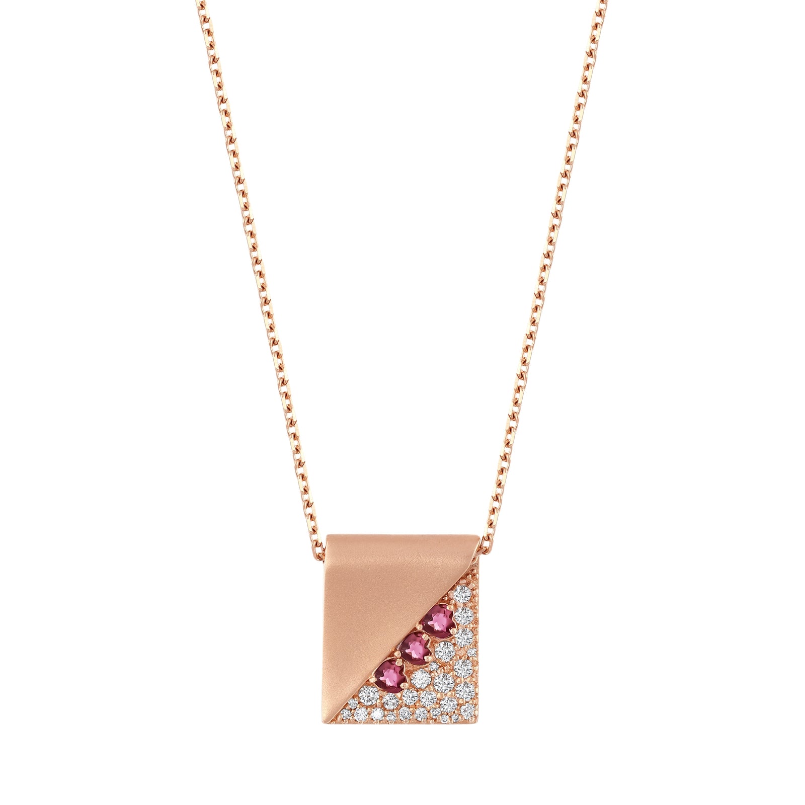 0,56 Karat Pırlanta Turmalin Kolye