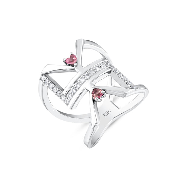 0,46 Karat Pırlanta Turmalin Yüzük