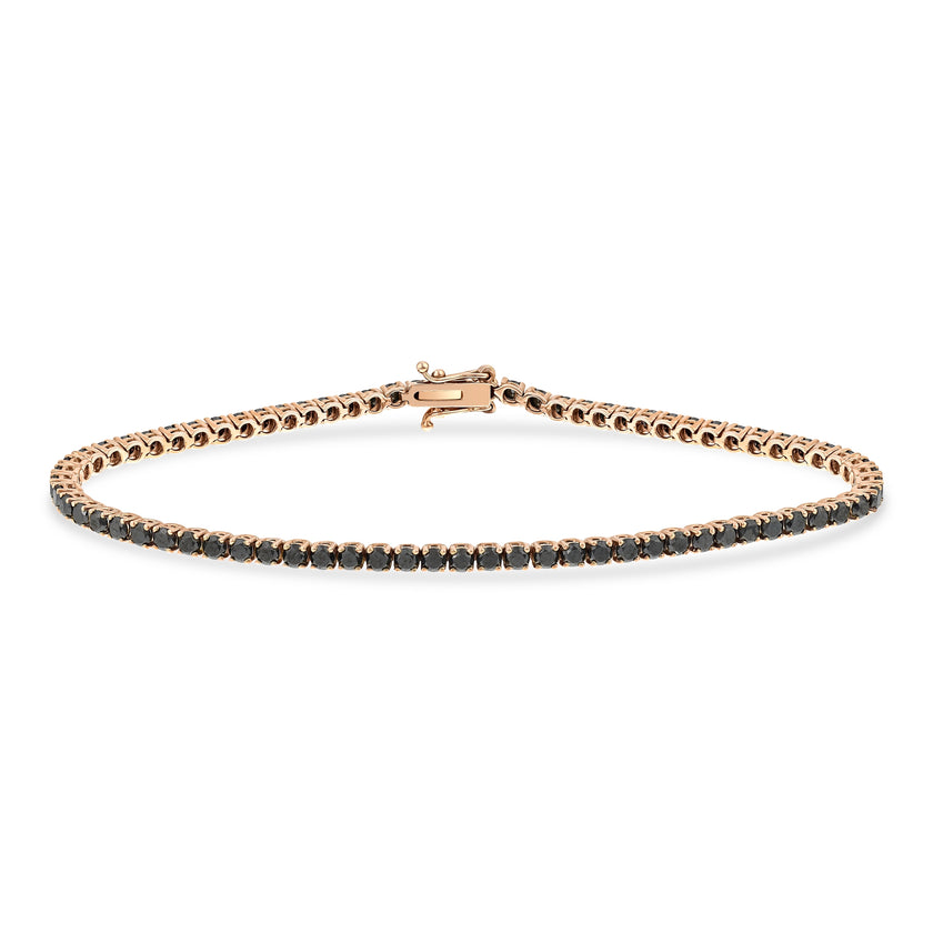 2,88 Karat Siyah Pırlantalı Suyolu Bileklik