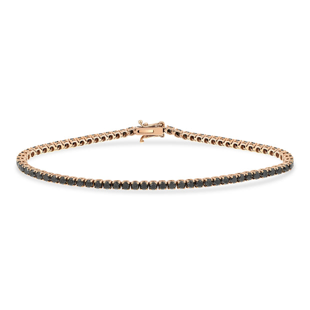 2,88 Karat Siyah Pırlantalı Suyolu Bileklik
