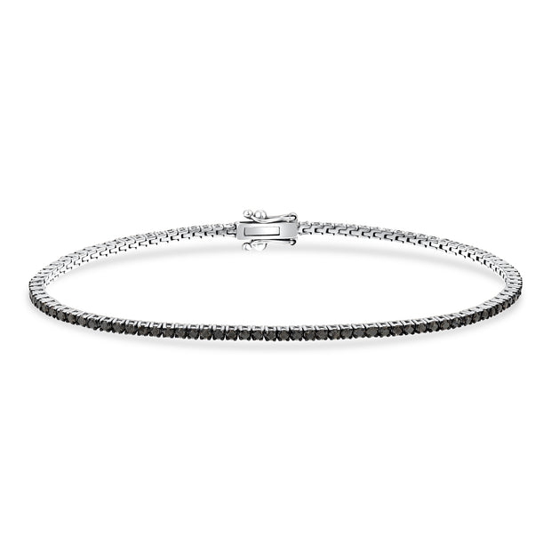 1,47 Karat Siyah Pırlantalı Suyolu Bileklik