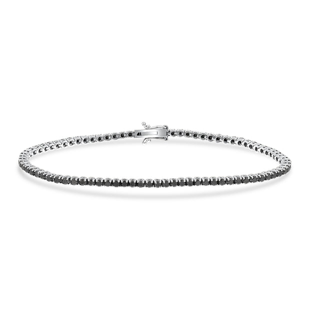 2,50 Karat Siyah Pırlantalı Suyolu Bileklik