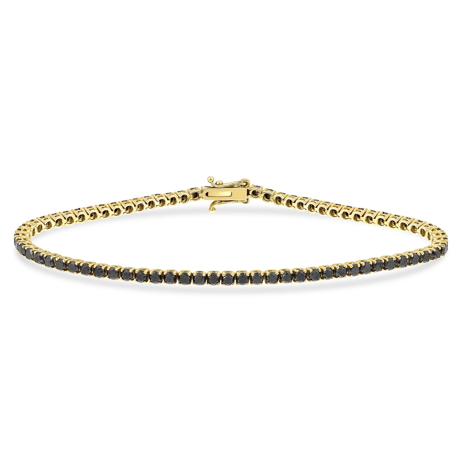 3,82 Karat Siyah Pırlantalı Suyolu Bileklik