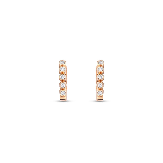 0.14 Karat Pırlantalı Halka Küpe