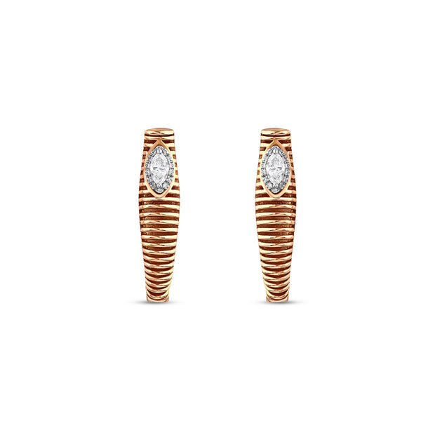0,19 Karat Pırlantalı Özel Tasarım Küpe