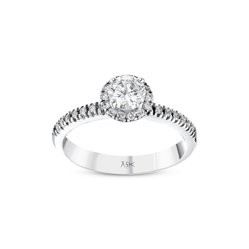 0,73 Karat Pırlantalı Tektaş Yüzük