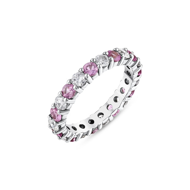 2,16 Karat Pırlantalı Pembe Safir Yüzük
