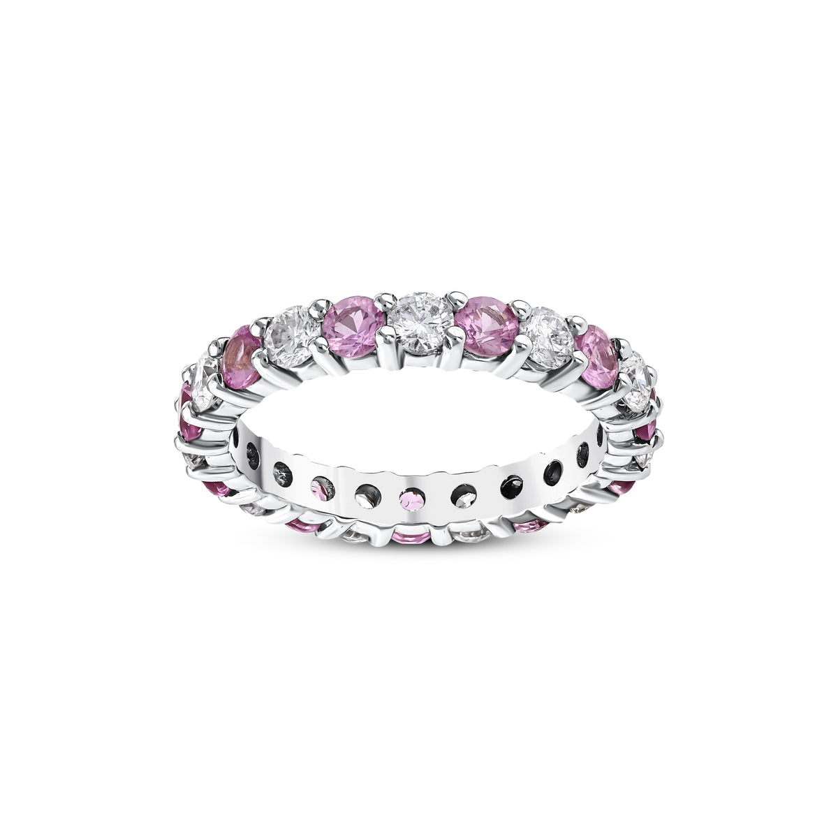 2,16 Karat Pırlantalı Pembe Safir Yüzük