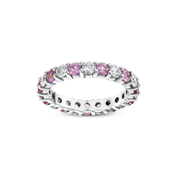 2,16 Karat Pırlantalı Pembe Safir Yüzük