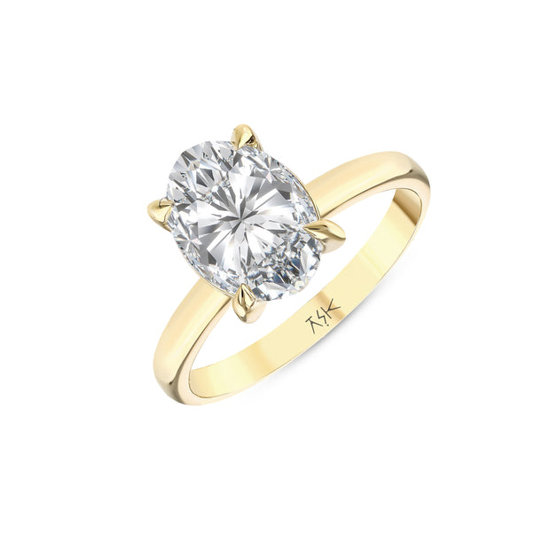 2,50 Karat Pırlanta Sertifikalı Oval Tektaş Yüzük