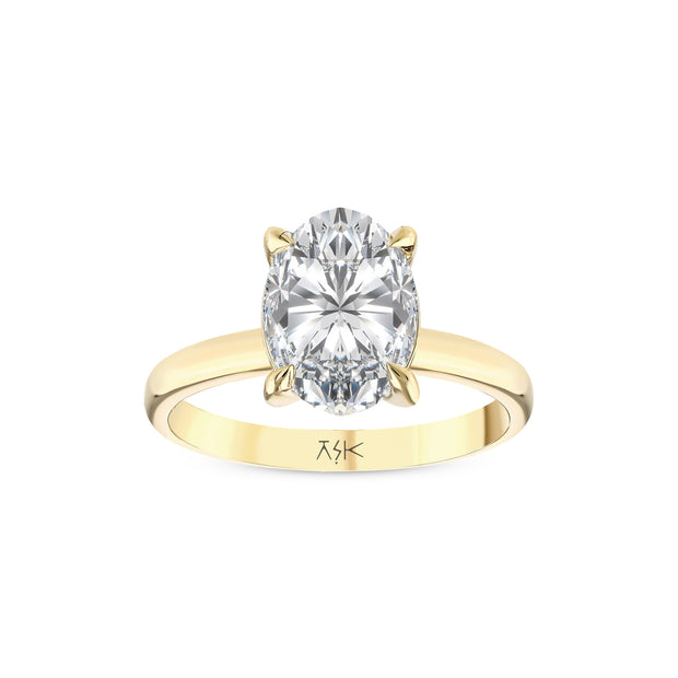 2,50 Karat Pırlanta Sertifikalı Oval Tektaş Yüzük