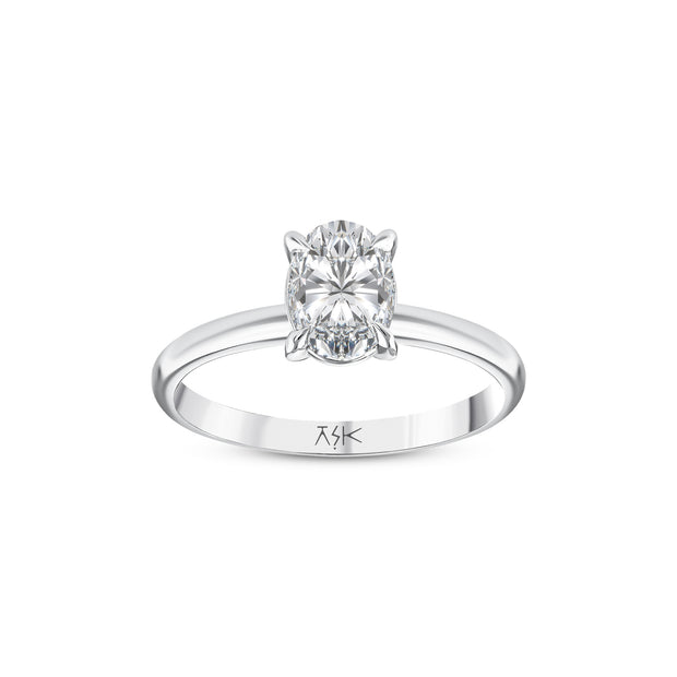 1,00 Karat Pırlanta Sertifikalı Oval Tektaş