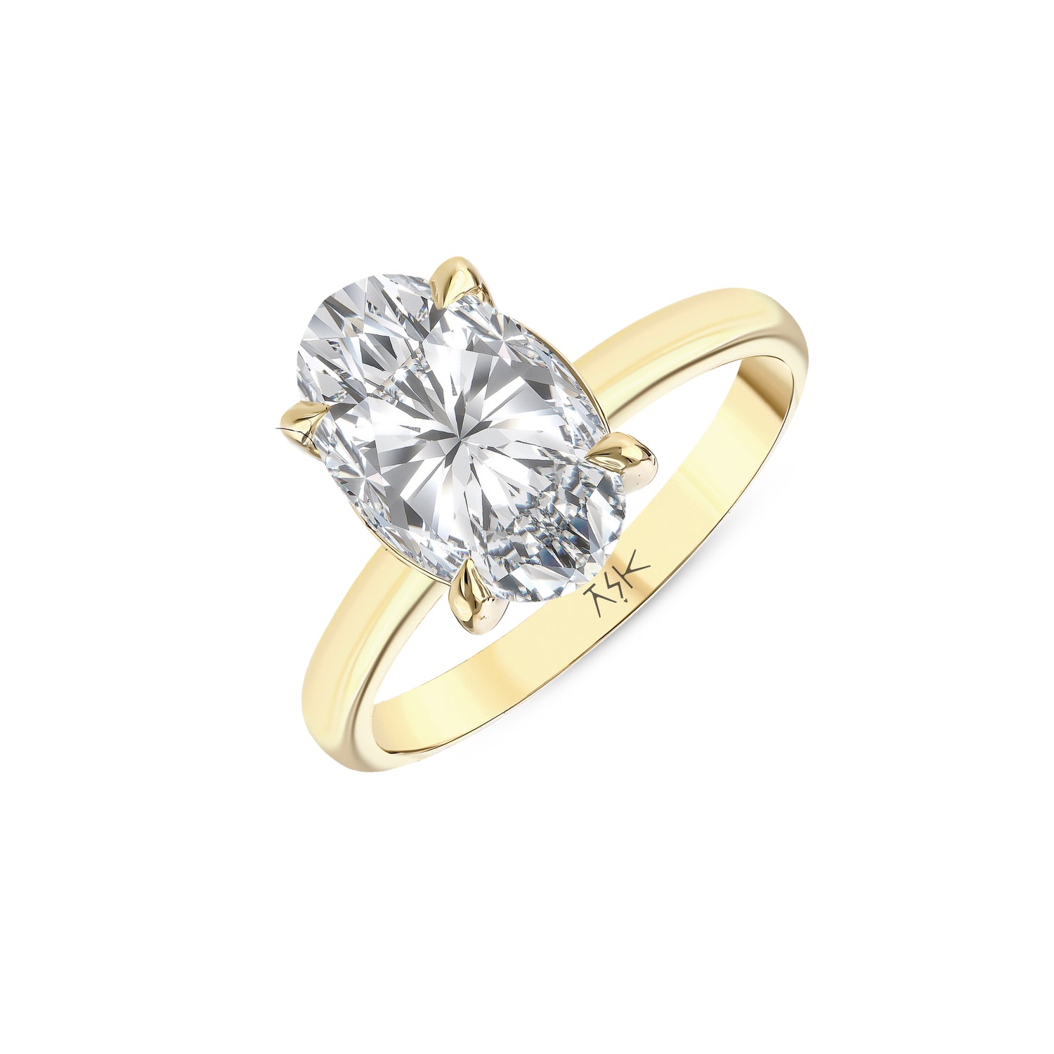 3,00 Karat Pırlanta Sertifikalı Oval Tektaş Yüzük